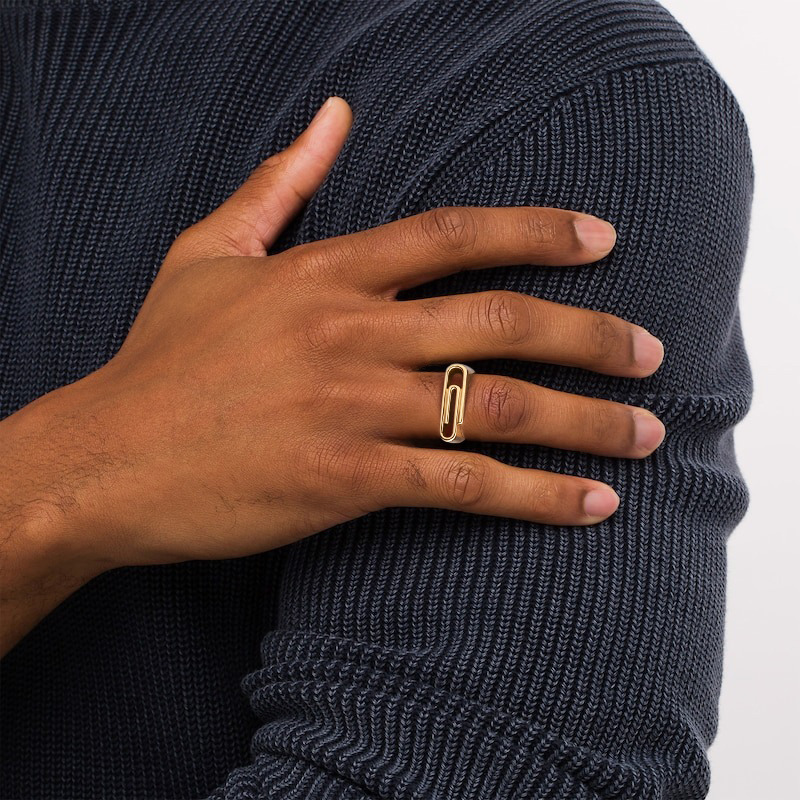 Paper Clip Ring in Gold