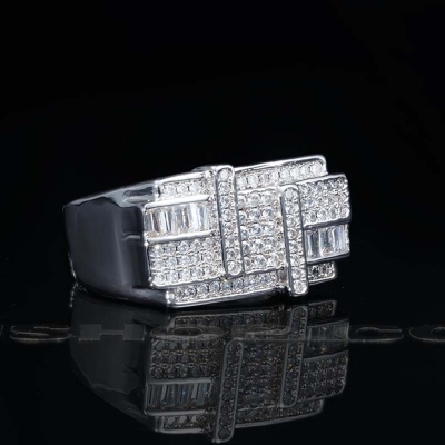 Iced Baguette Cut Ring for Men