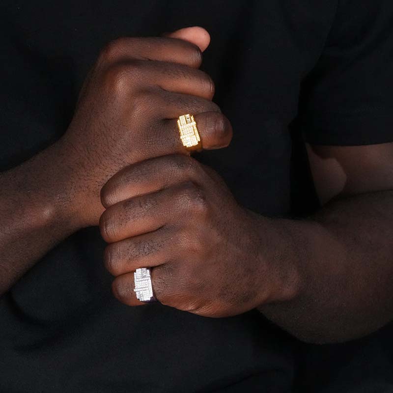 Iced Baguette Cut Ring for Men