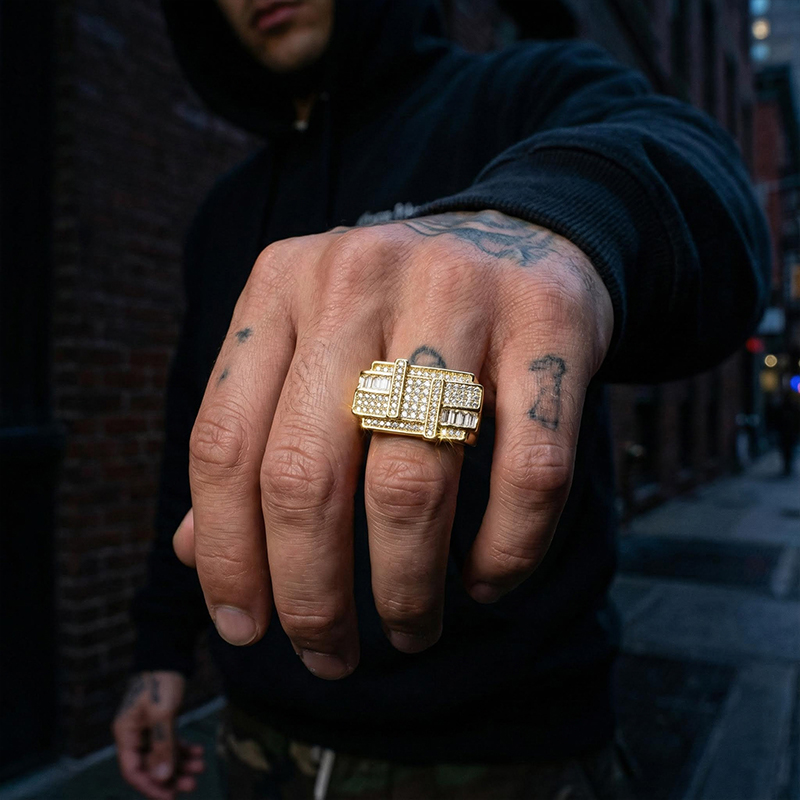 Iced Baguette Cut Ring for Men