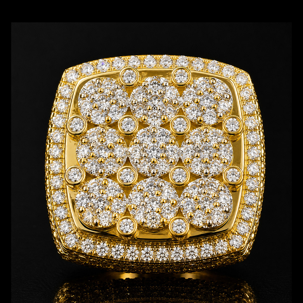 Round Cut Iced Out Ring Round Cut Iced Out Ring