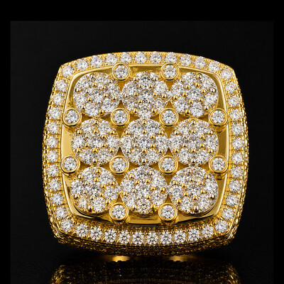 Round Cut Iced Out Ring