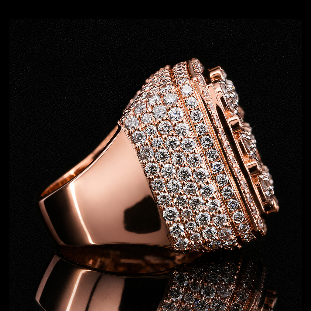 Round Cut Iced Out Ring Round Cut Iced Out Ring
