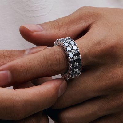 Iced Wedding Engagement Ring for Men