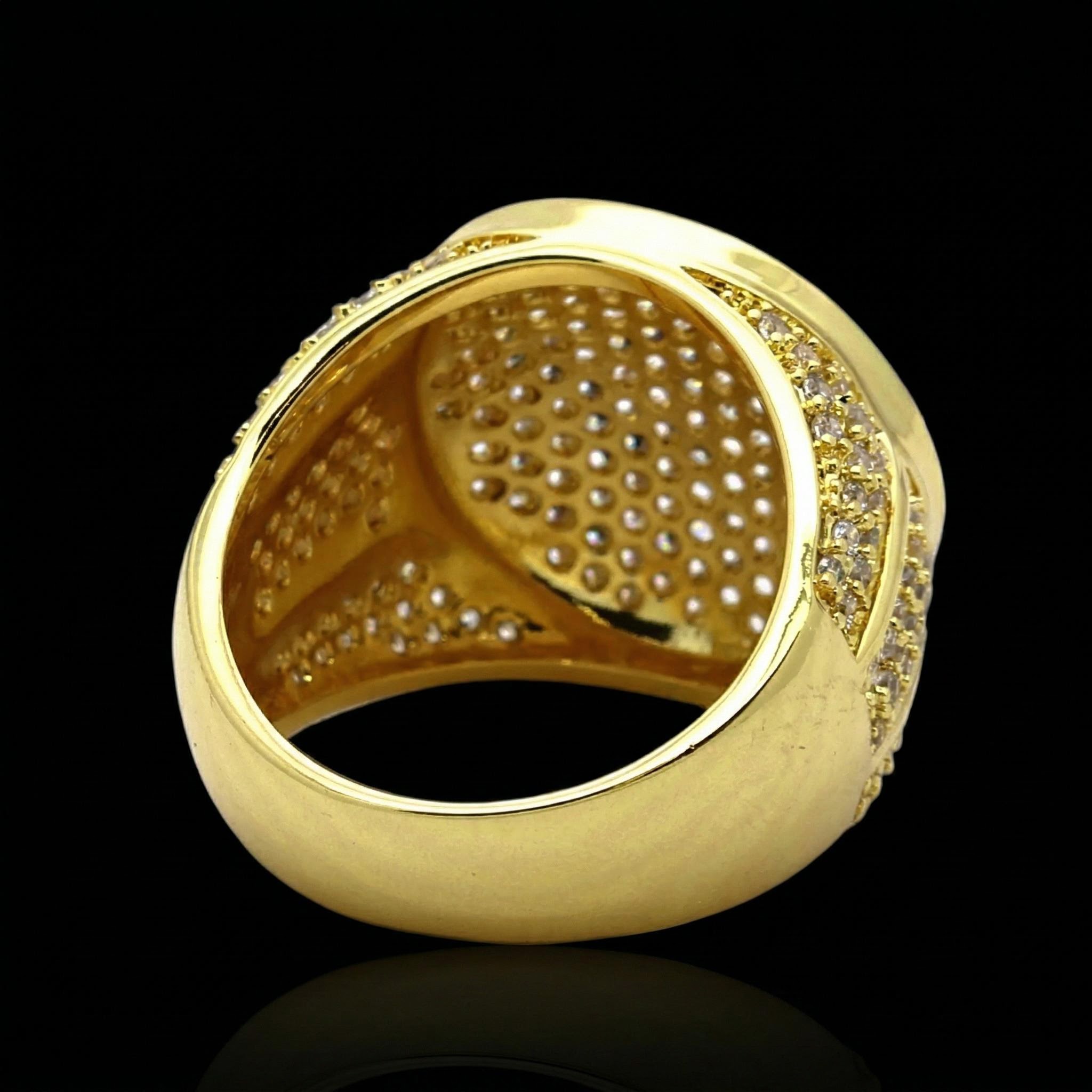 Iced Round Side Ring