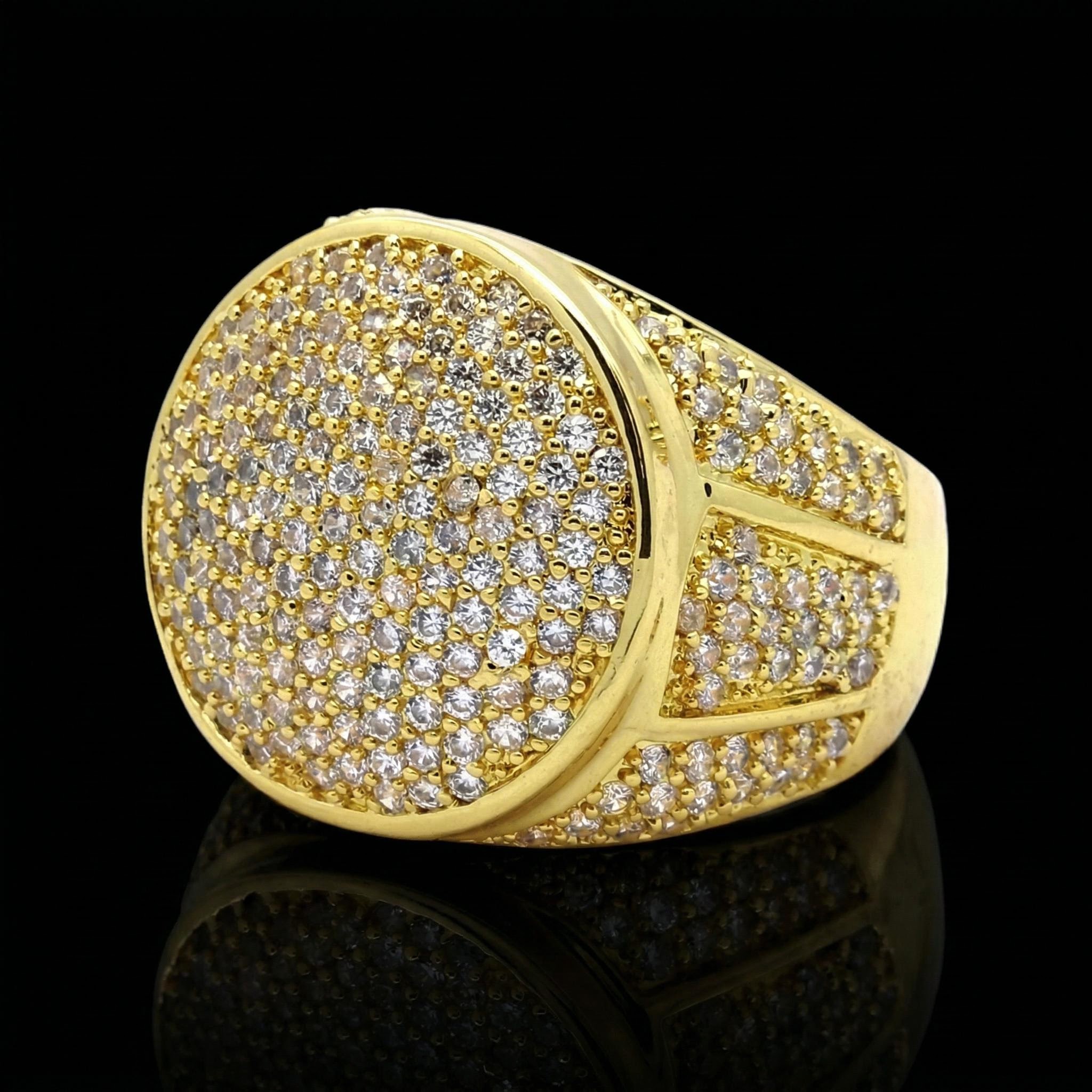 Iced Round Side Ring