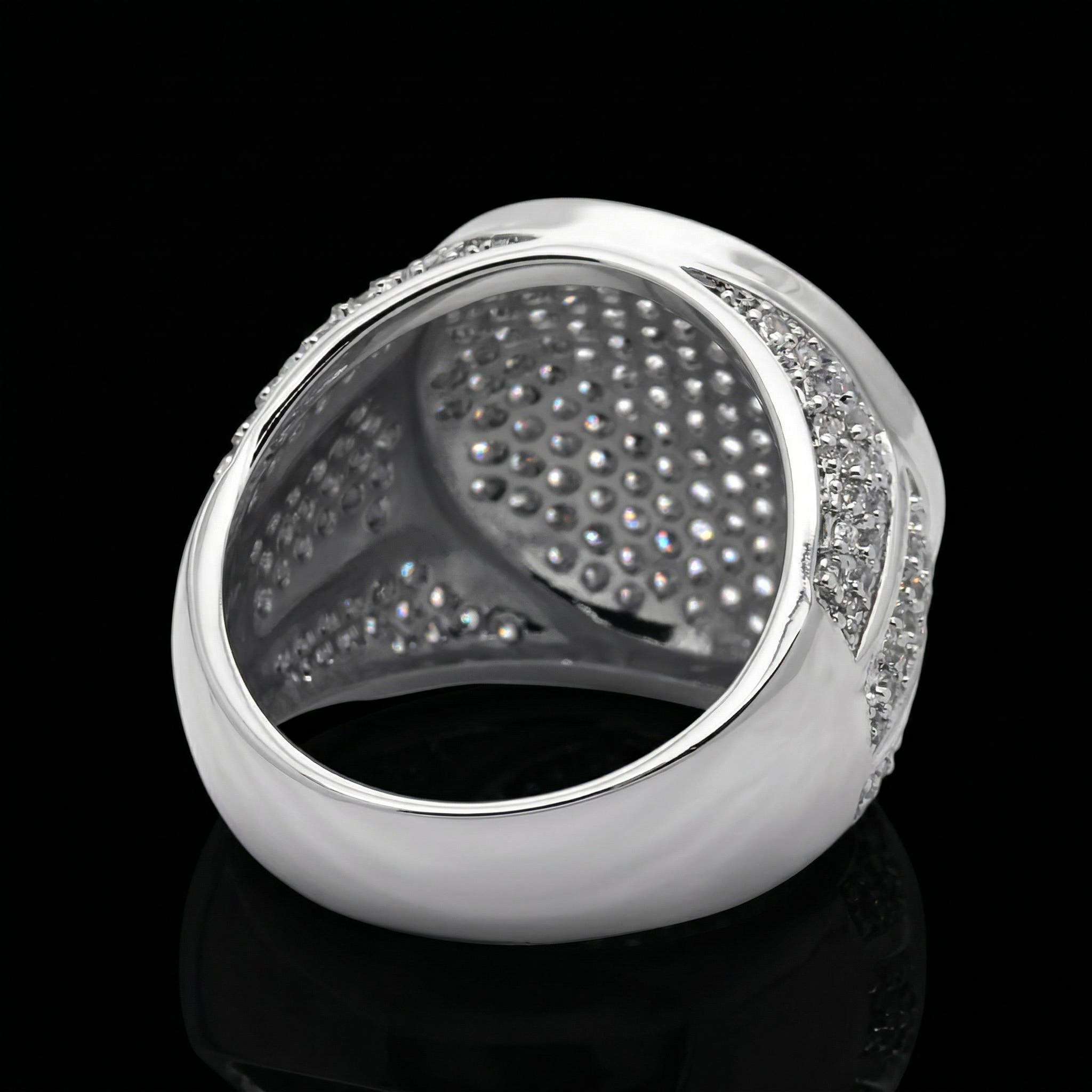 Iced Round Side Ring