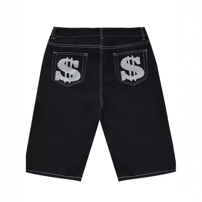 Y2K Hip Hop Printed Denim Shorts