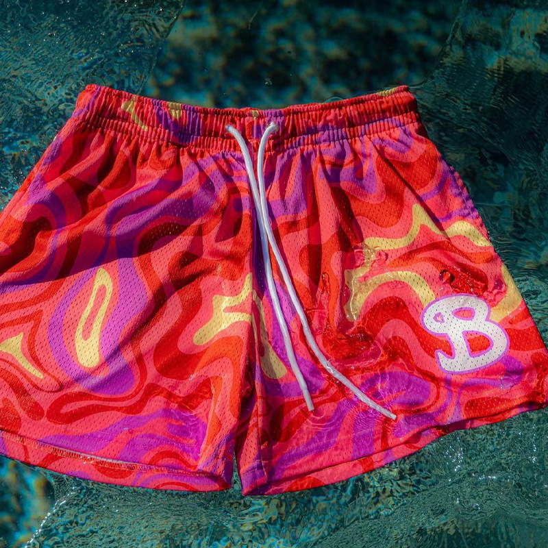 Mesh Quick Dry Pigment Fluid Basketball Shorts