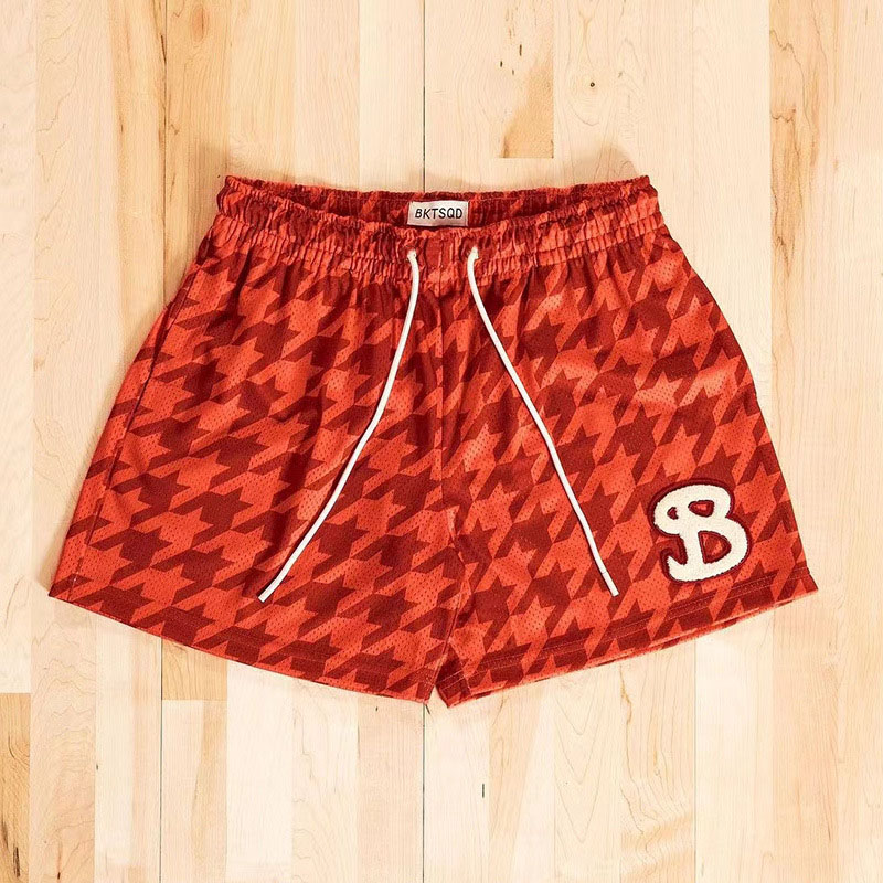 Mesh Quick Dry Plaid Basketball Shorts