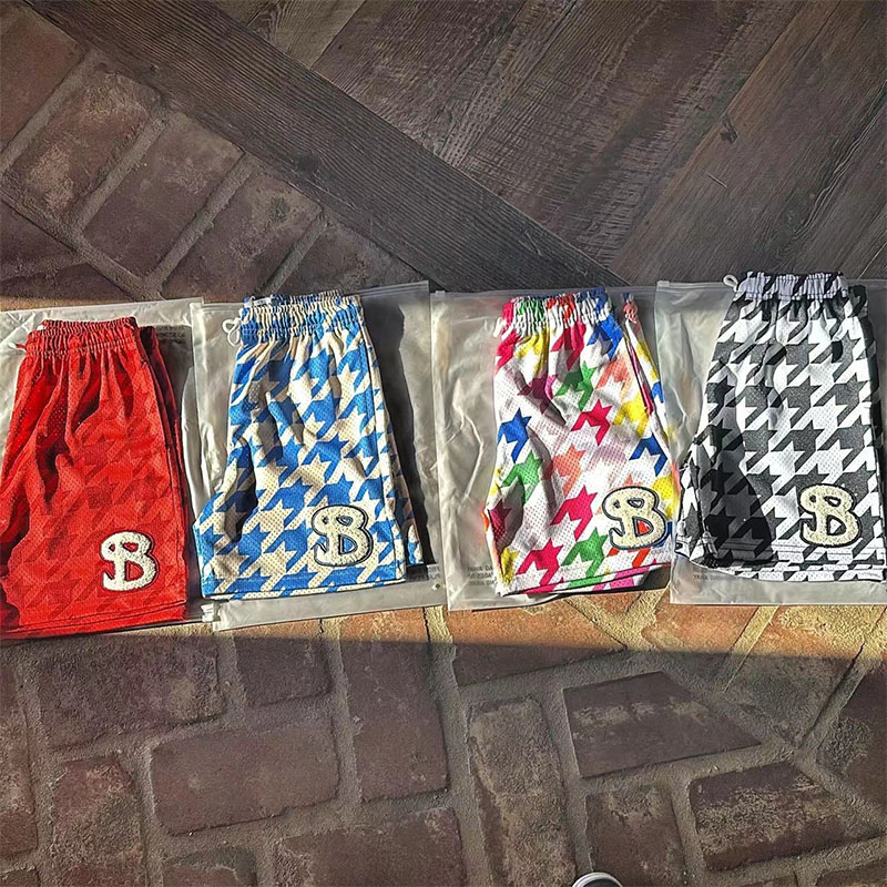 Mesh Quick Dry Plaid Basketball Shorts