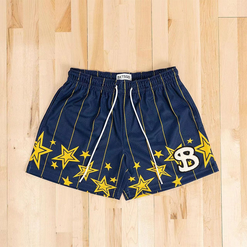 Mesh Quick Dry Stars Basketball Shorts