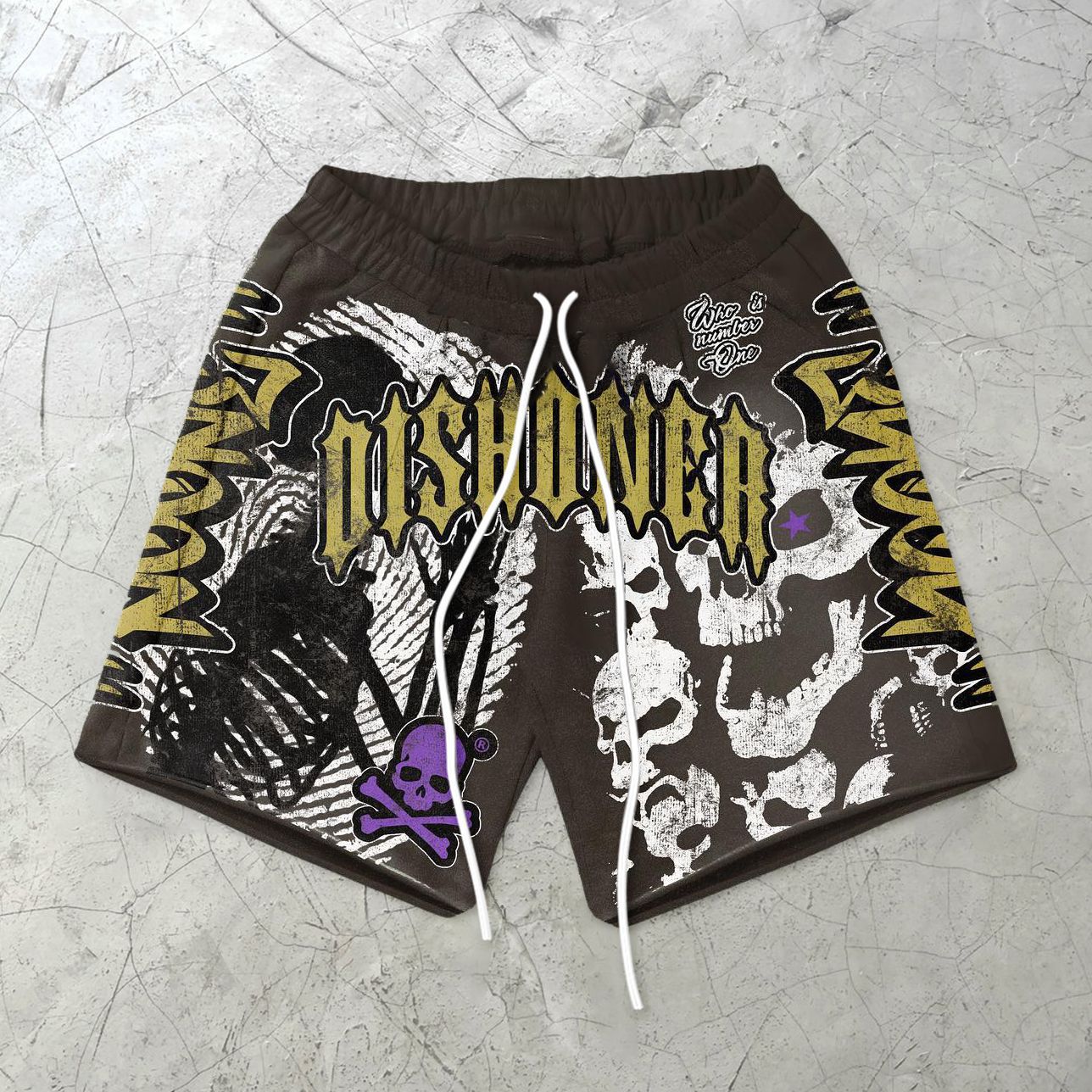 Hip Hop Patterned Sweat Shorts