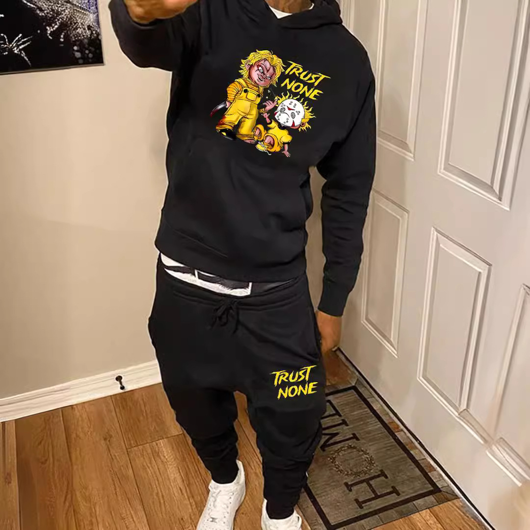 Hip Hop Halloween Graffiti Hoodie Sweatsuit