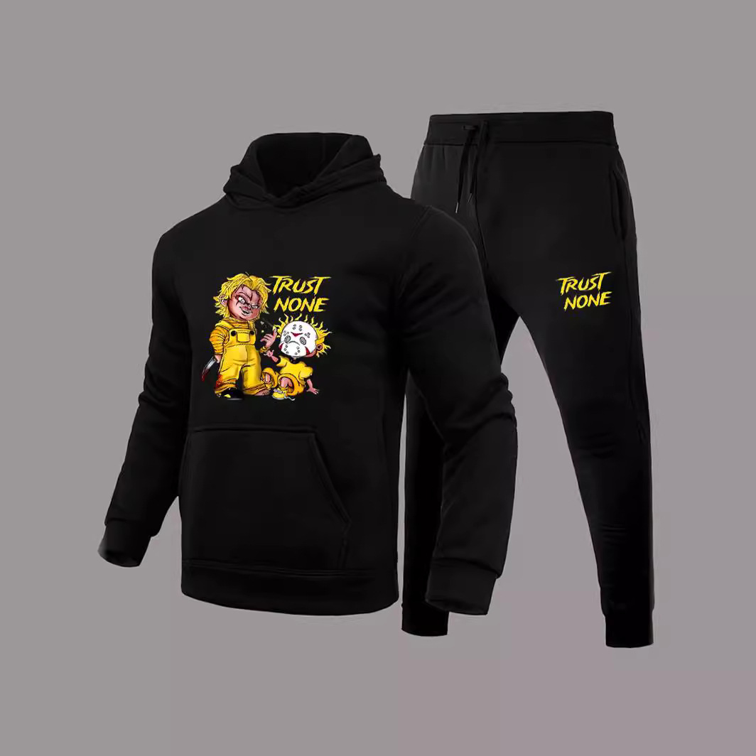 Hip Hop Halloween Graffiti Hoodie Sweatsuit