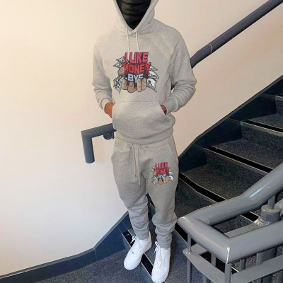 I Like Money Graphic Hoodie Sweatsuit