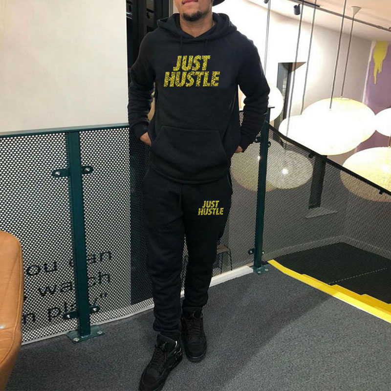 Just Hustle Graphic Hoodie Sweatsuit