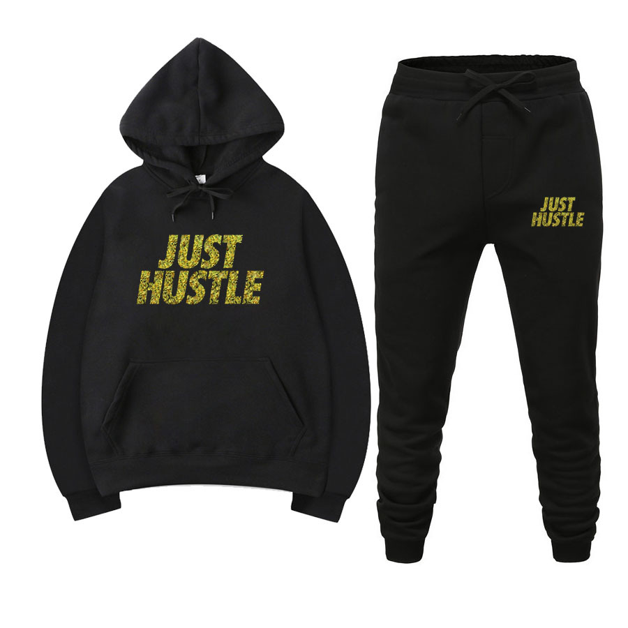 Just Hustle Graphic Hoodie Sweatsuit