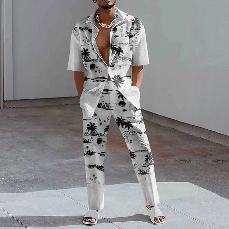 Stylish Printed Vacation Shirt Set