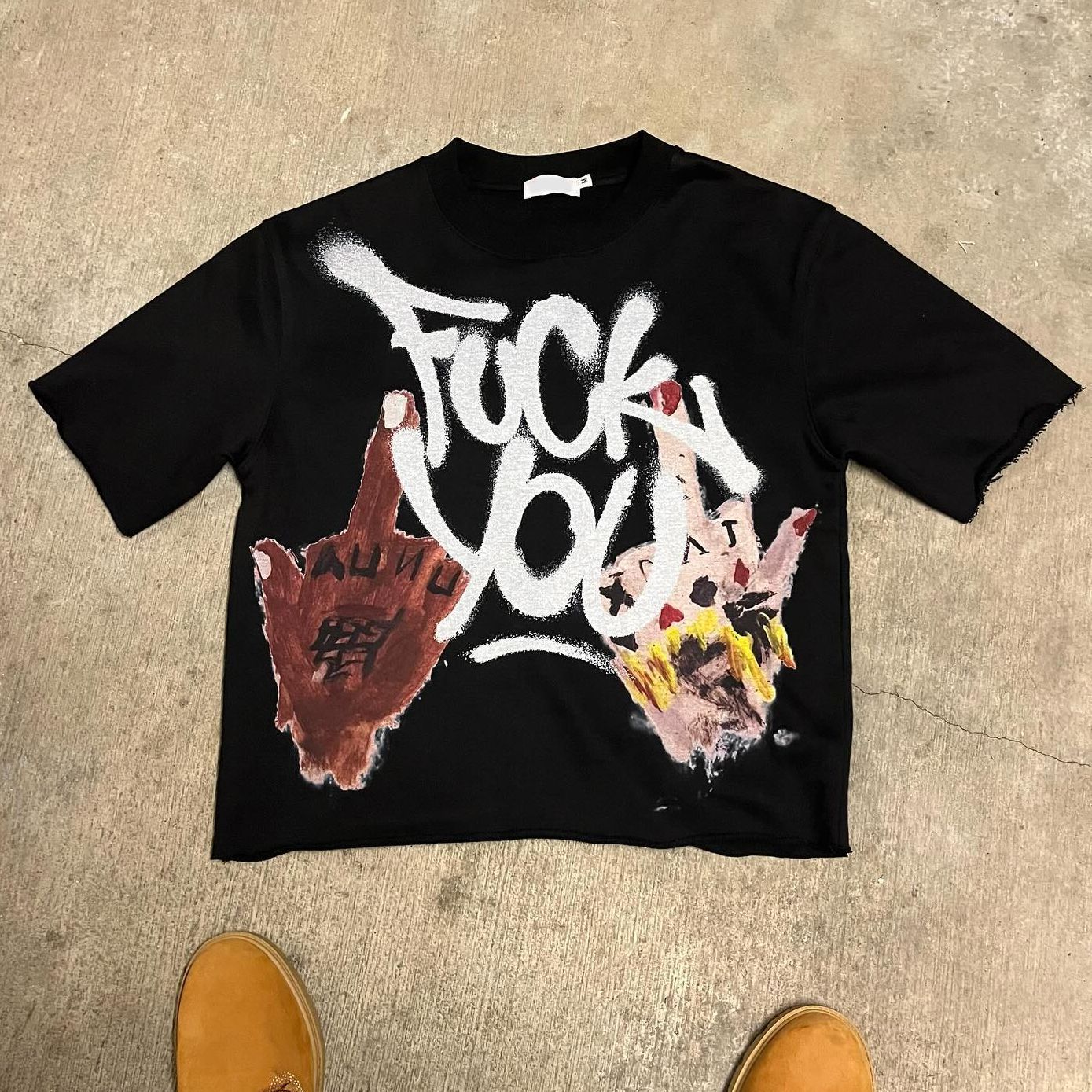 Hip Hop F*uck You Printed T-Shirt
