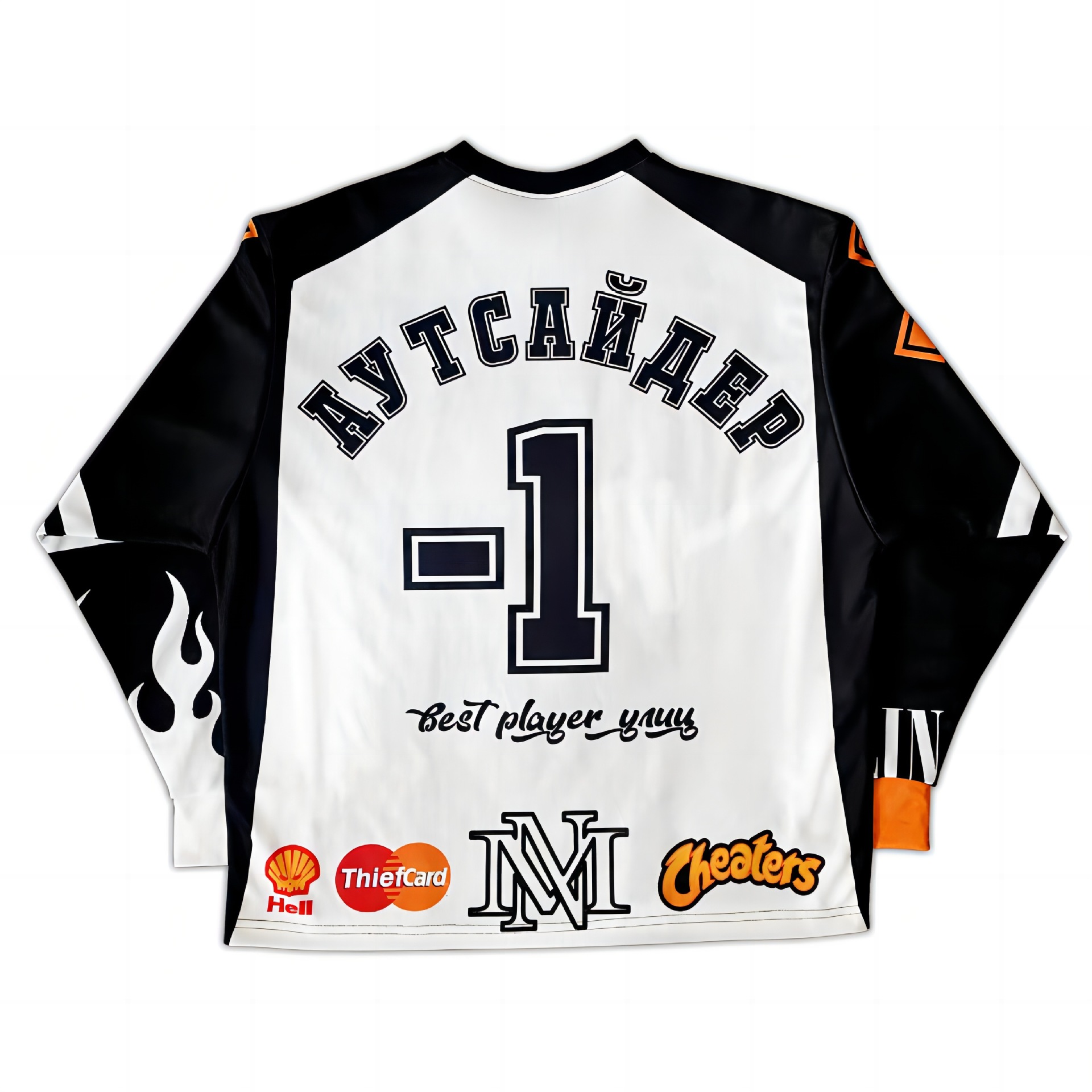 Hip Hop Letter Print Long Sleeve T-Shirt