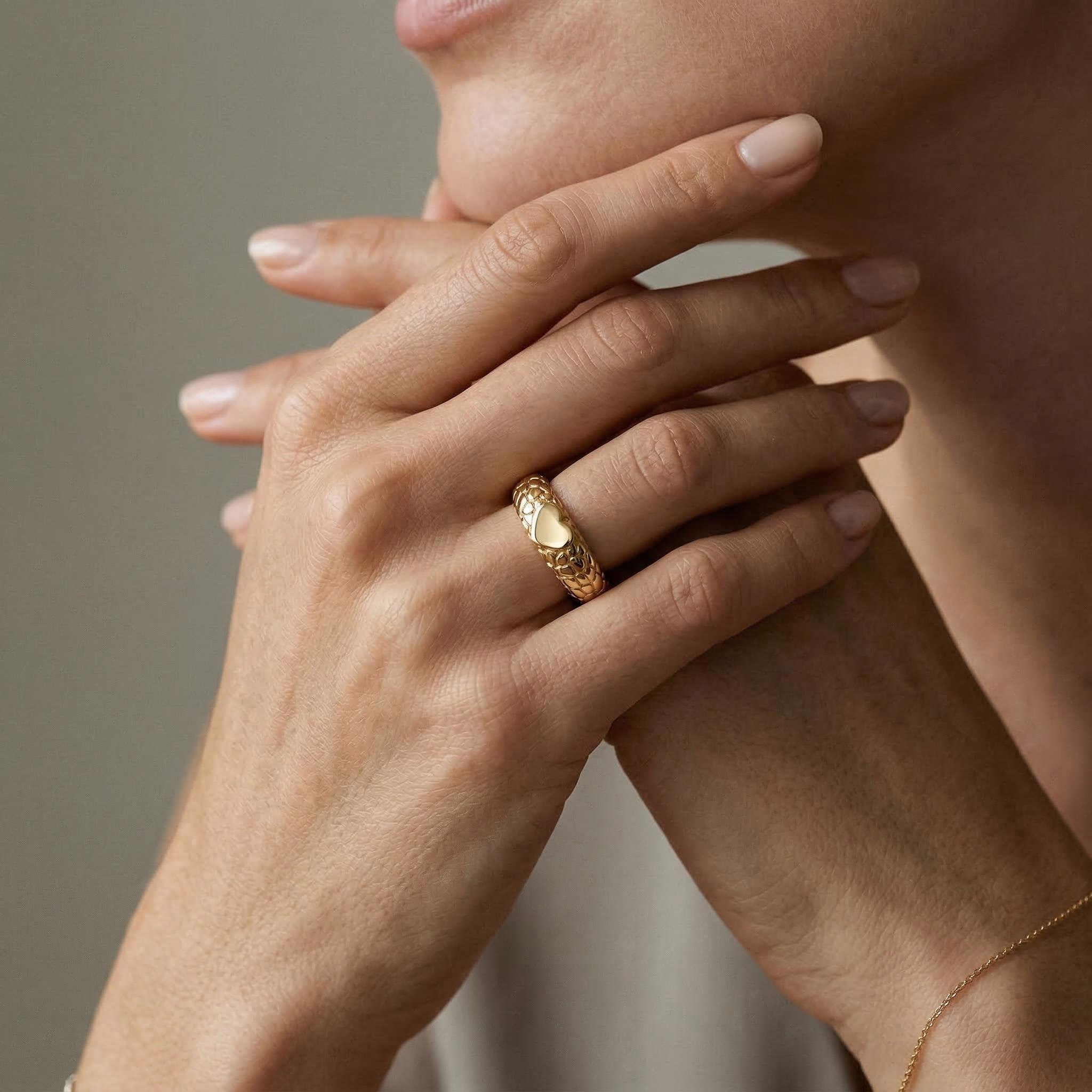 Heart Nugget Ring in Gold Heart Nugget Ring in Gold