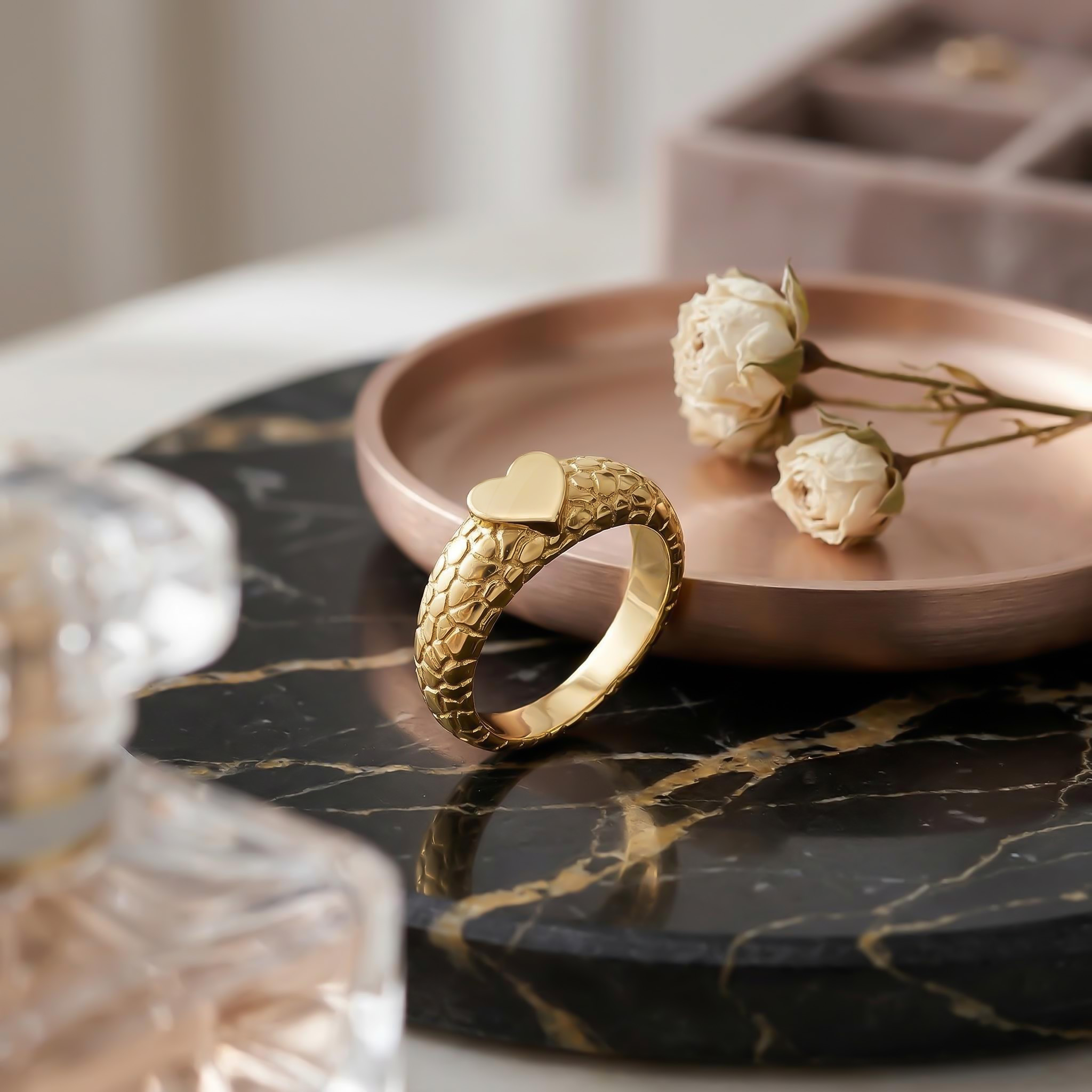 Heart Nugget Ring in Gold Heart Nugget Ring in Gold