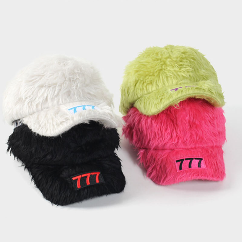 Y2K777 Embroidered Plush Baseball Cap