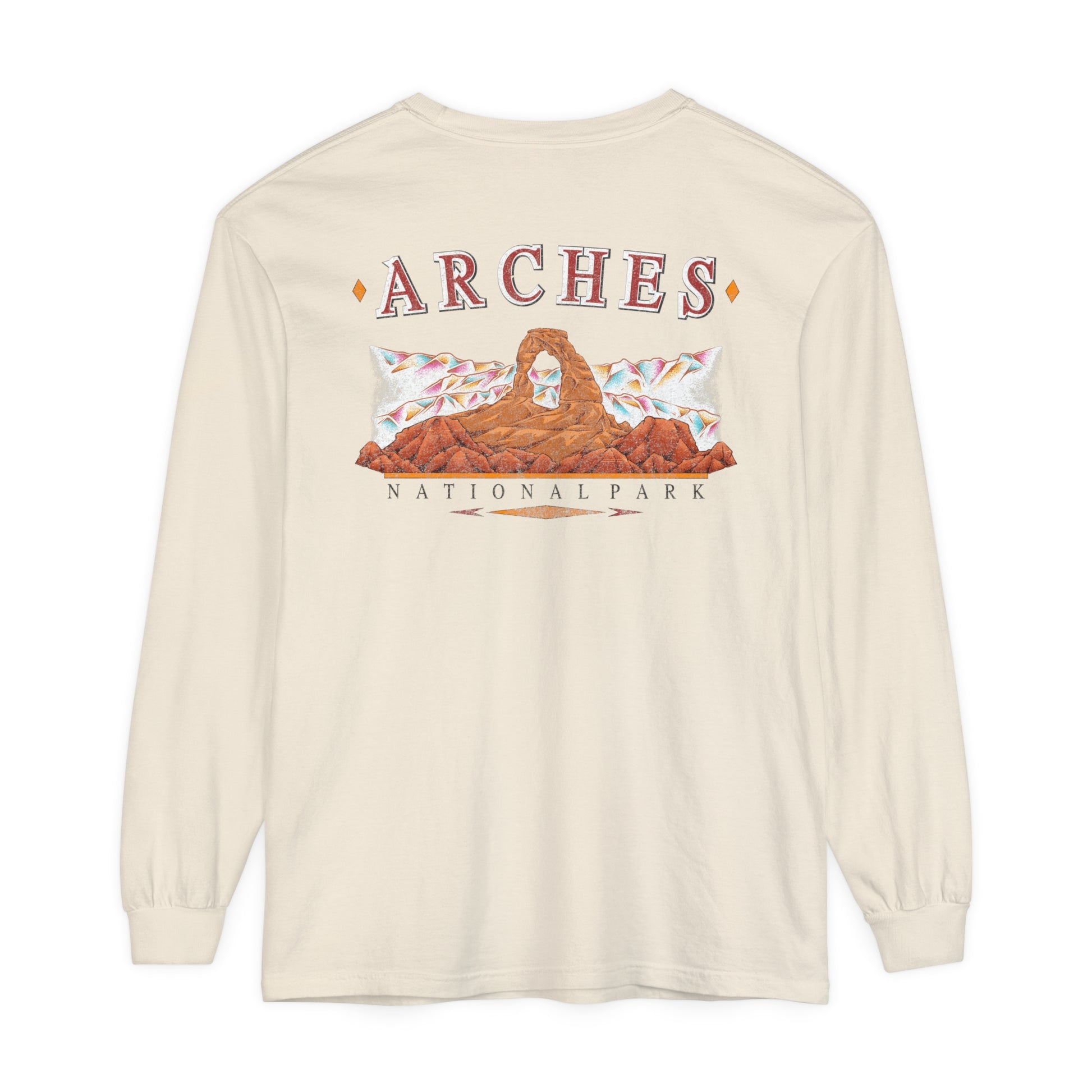 Vintage Arches National Park Cotton Long Sleeve Sweatshirt