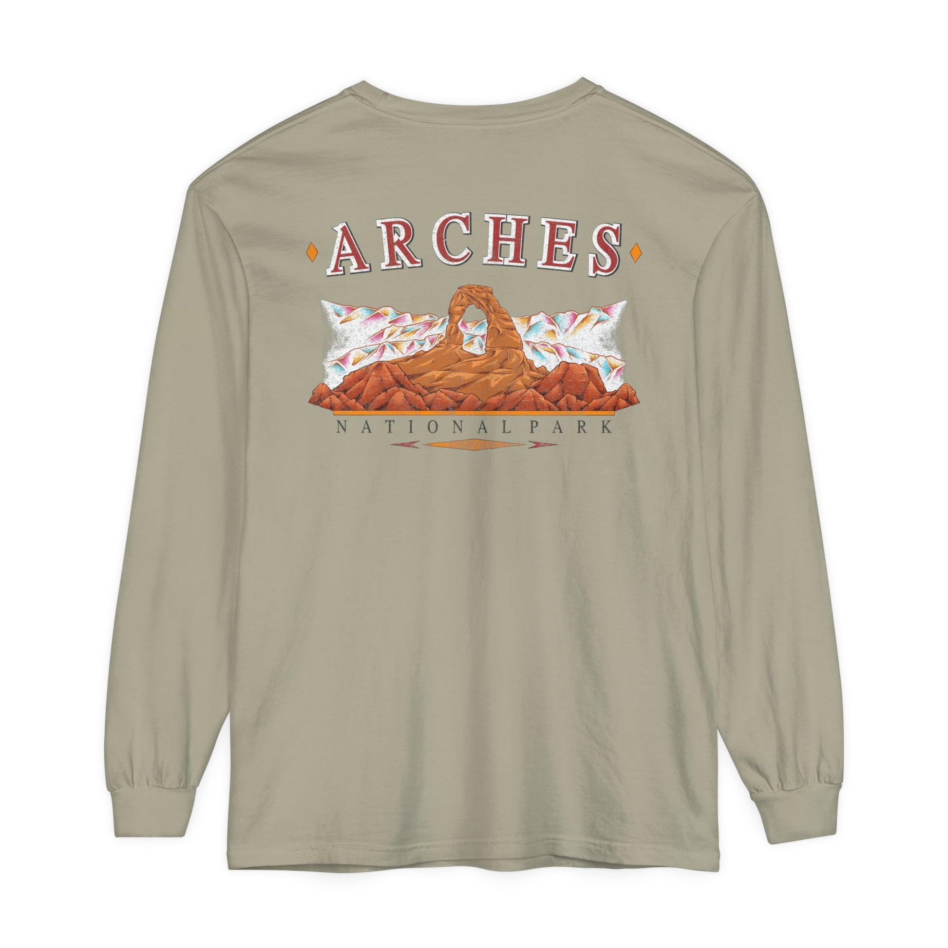 Vintage Arches National Park Cotton Long Sleeve Sweatshirt