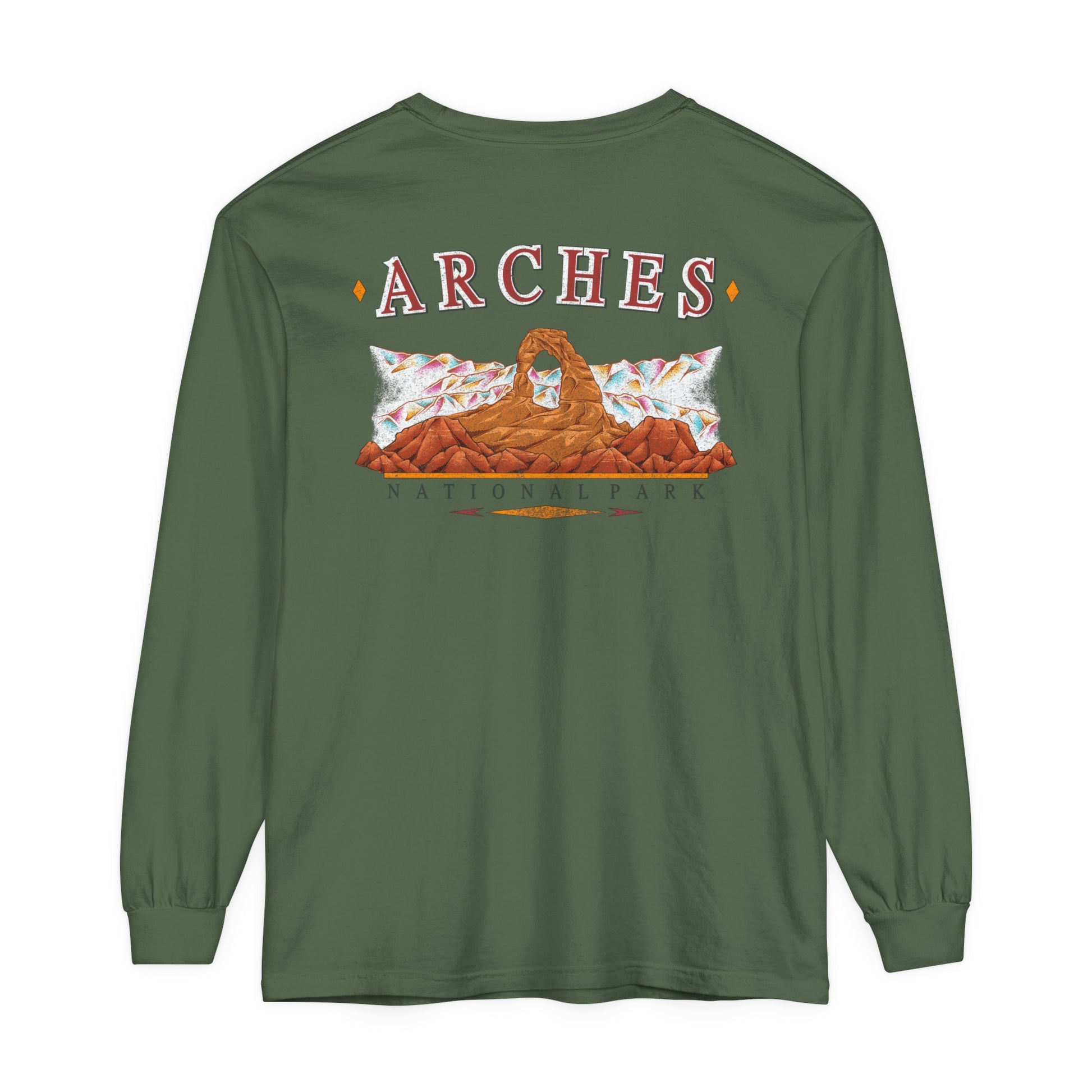 Vintage Arches National Park Cotton Long Sleeve Sweatshirt