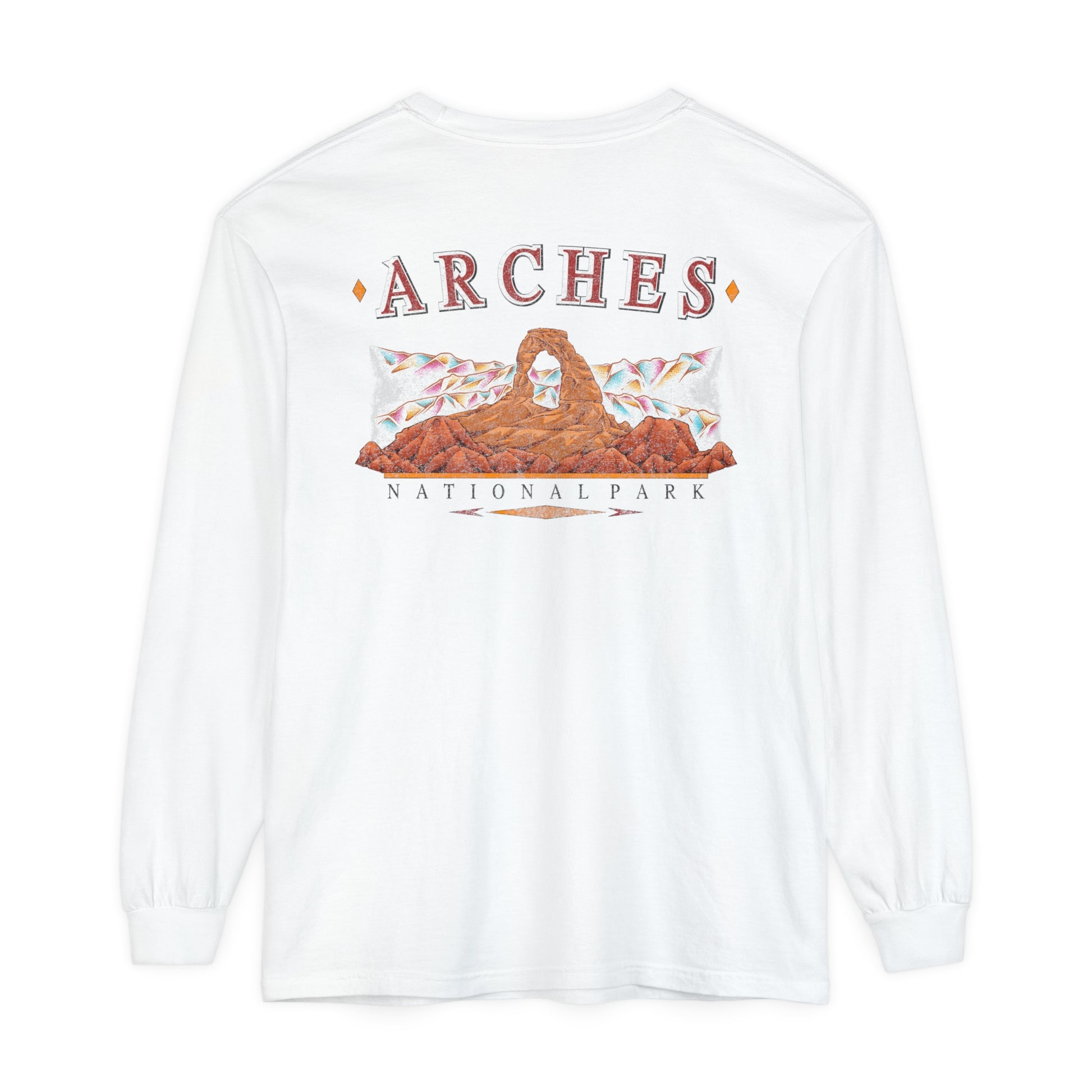 Vintage Arches National Park Cotton Long Sleeve Sweatshirt