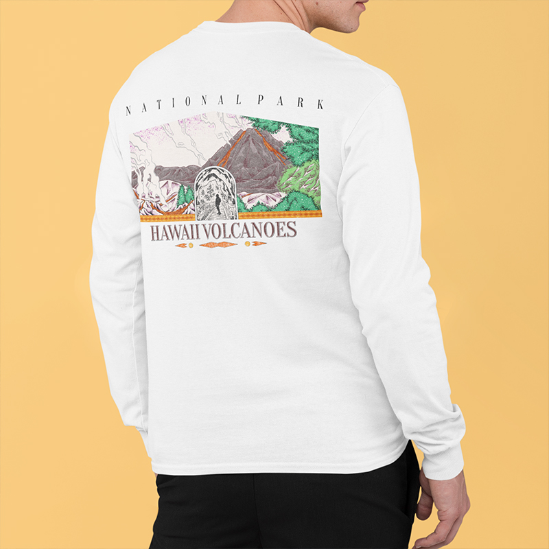 Vintage Hawaii Volcanoes National Park Cotton Sweatshirt