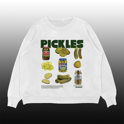 Gherkin Mushroom Pattern Crew Neck Sweatshirt