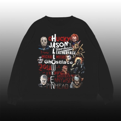 Halloween Pattern Crew Neck Sweatshirt