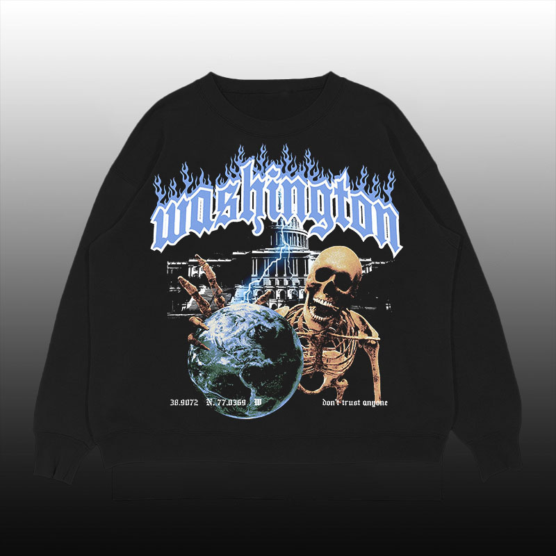 Washington Skeleton Crew Neck Sweatshirt