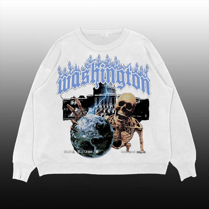 Washington Skeleton Crew Neck Sweatshirt