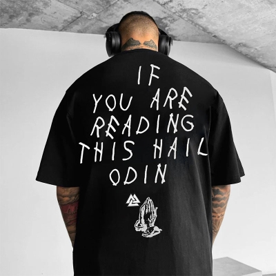 Hip Hop Religious Monogrammed Cotton T-Shirt