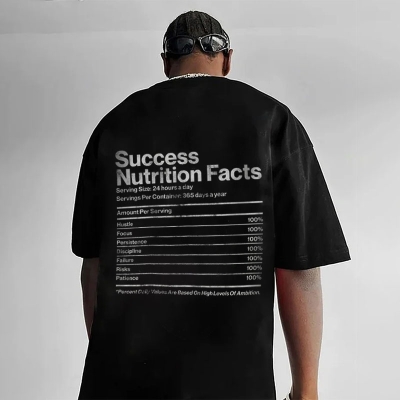 Hip Hop Success Nutrition Facts Graphic Cotton T-Shirt