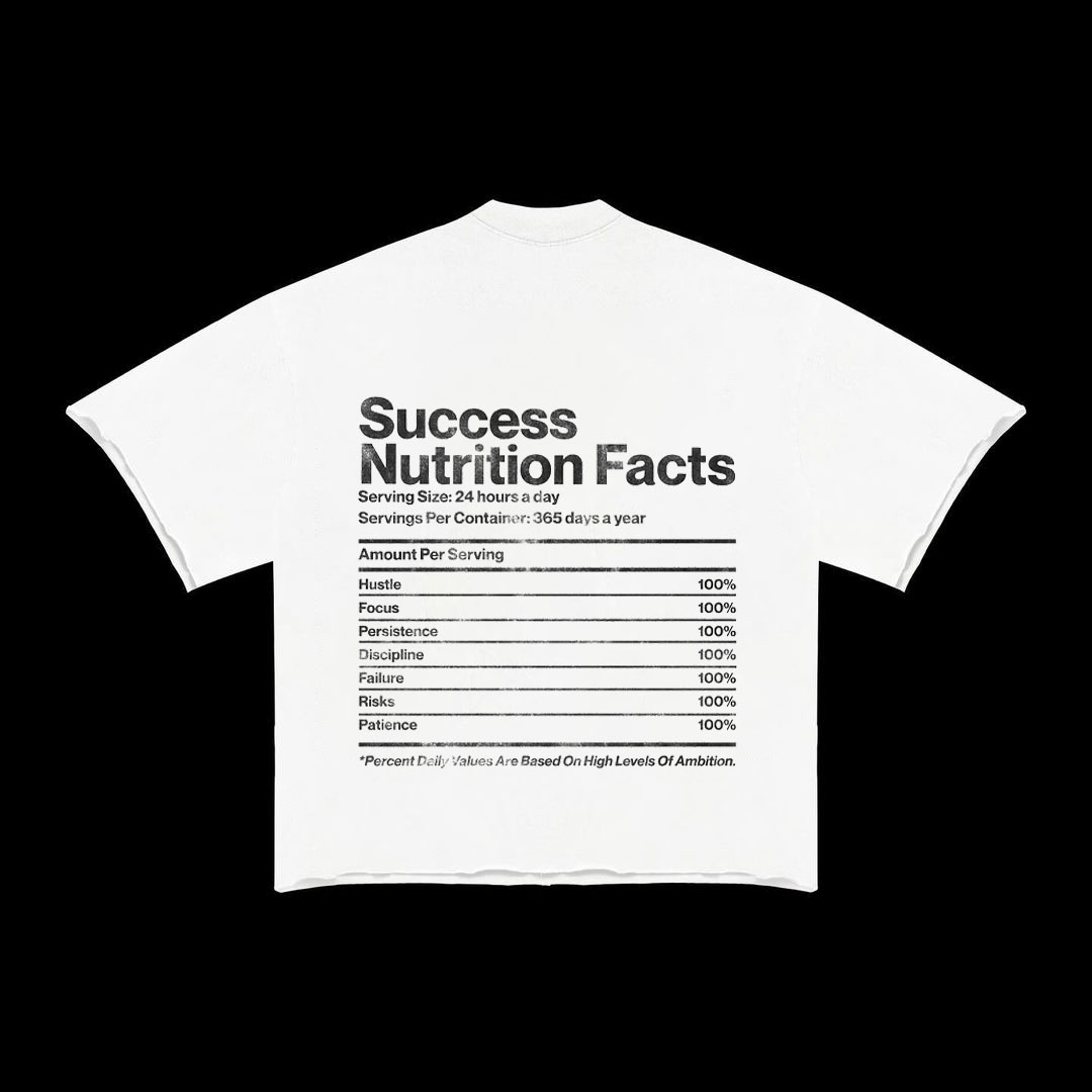 Hip Hop Success Nutrition Facts Graphic Cotton T-Shirt