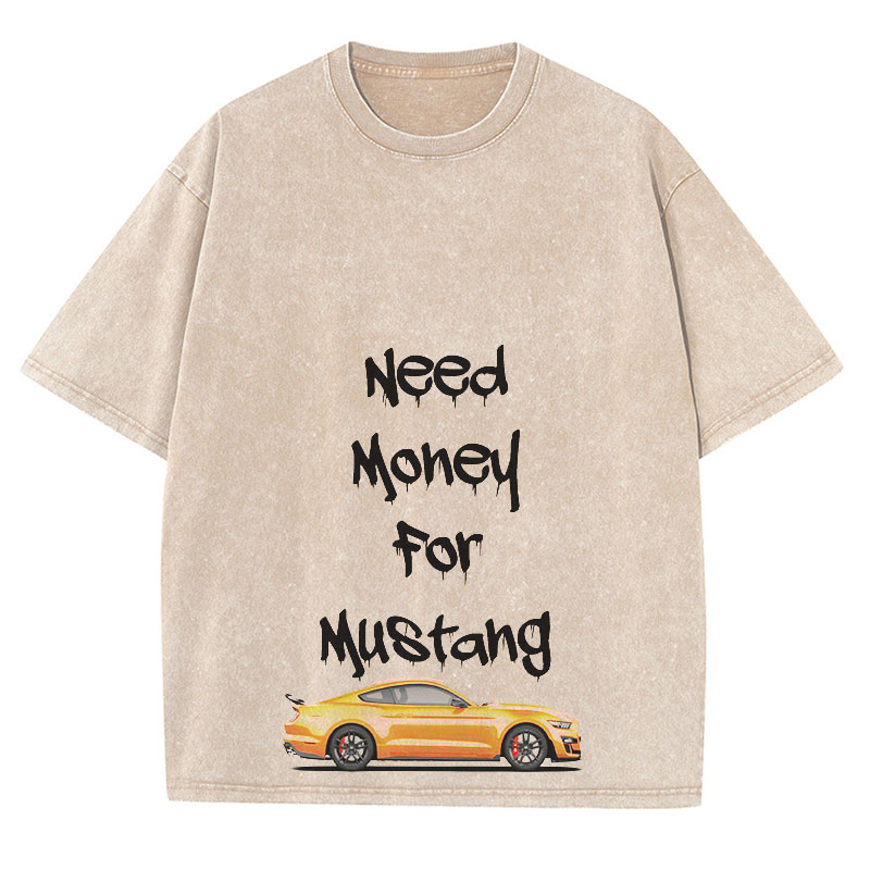 Hip Hop Needs Money Graphic Washed Cotton T-Shirt