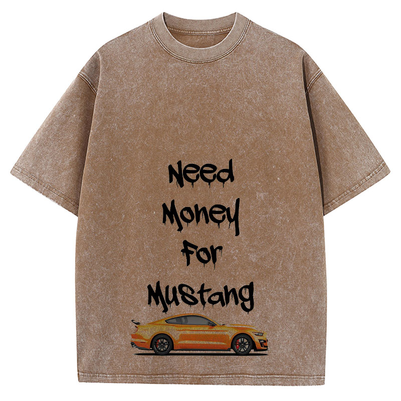 Hip Hop Needs Money Graphic Washed Cotton T-Shirt