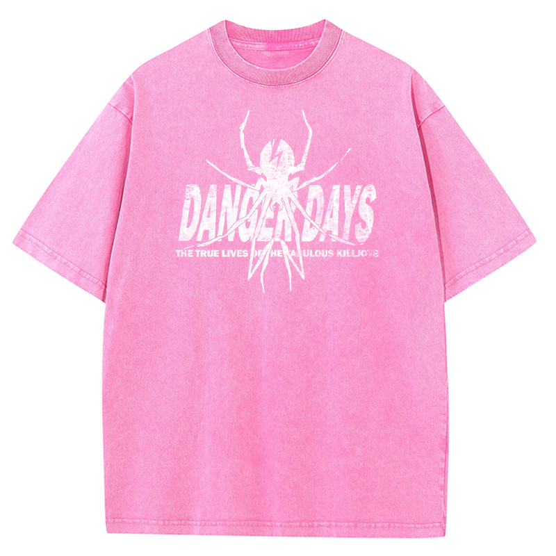 Spider Graphic Washed Cotton T-Shirt