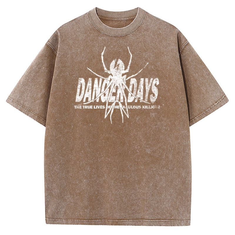 Spider Graphic Washed Cotton T-Shirt