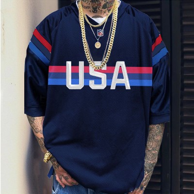 Graphic Mesh Athletic T-Shirt