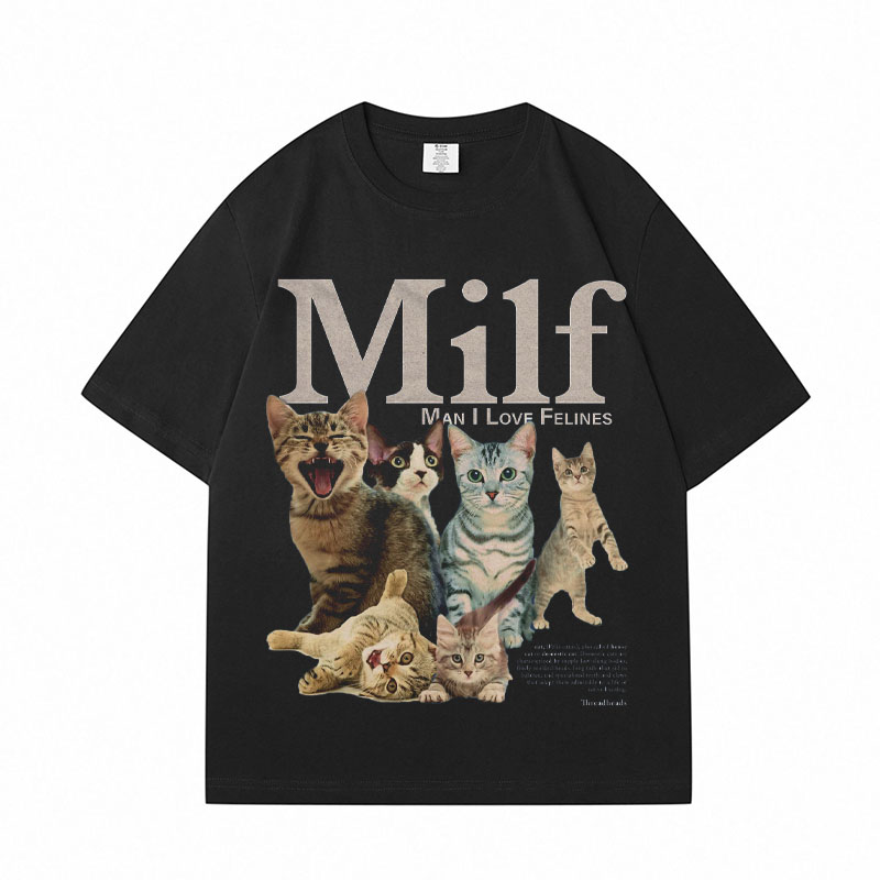 Man I Love Feline Cotton T-Shirt