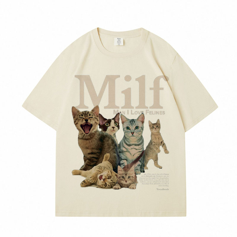 Man I Love Feline Cotton T-Shirt