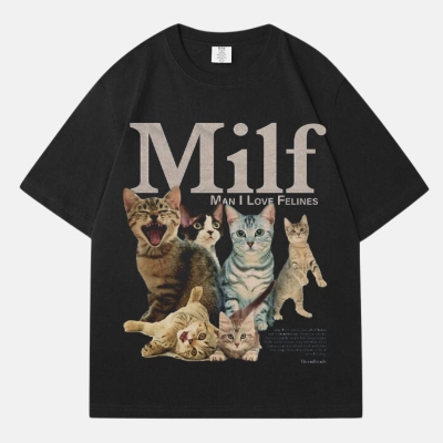 Man I Love Feline Cotton T-Shirt