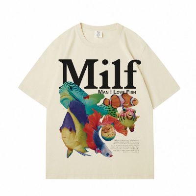 Man I Love Fish Cotton T-Shirt