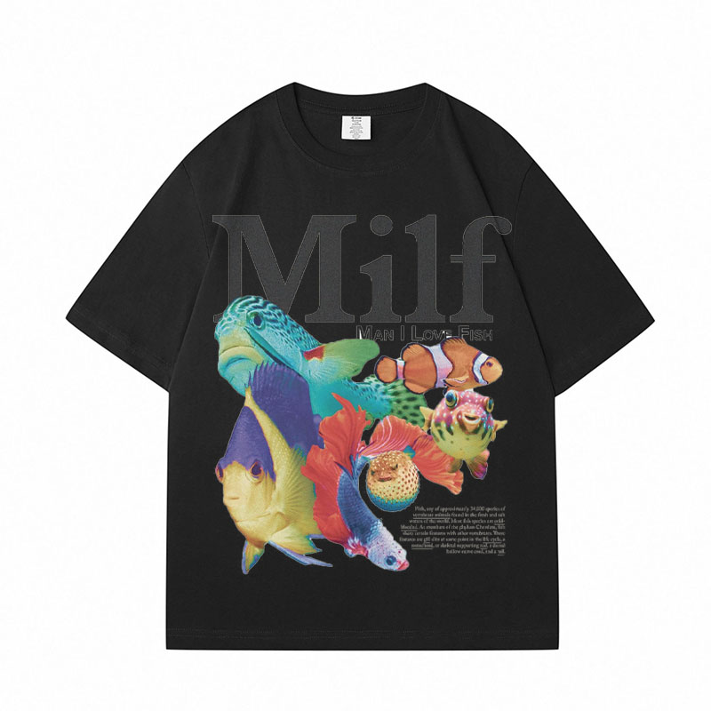 Man I Love Fish Cotton T-Shirt